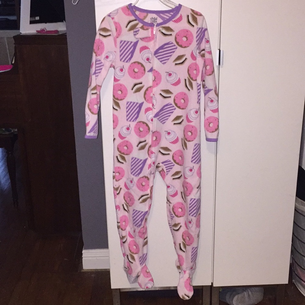 Carter’s Footed Pink Pajamas Fleece 5T Donut
